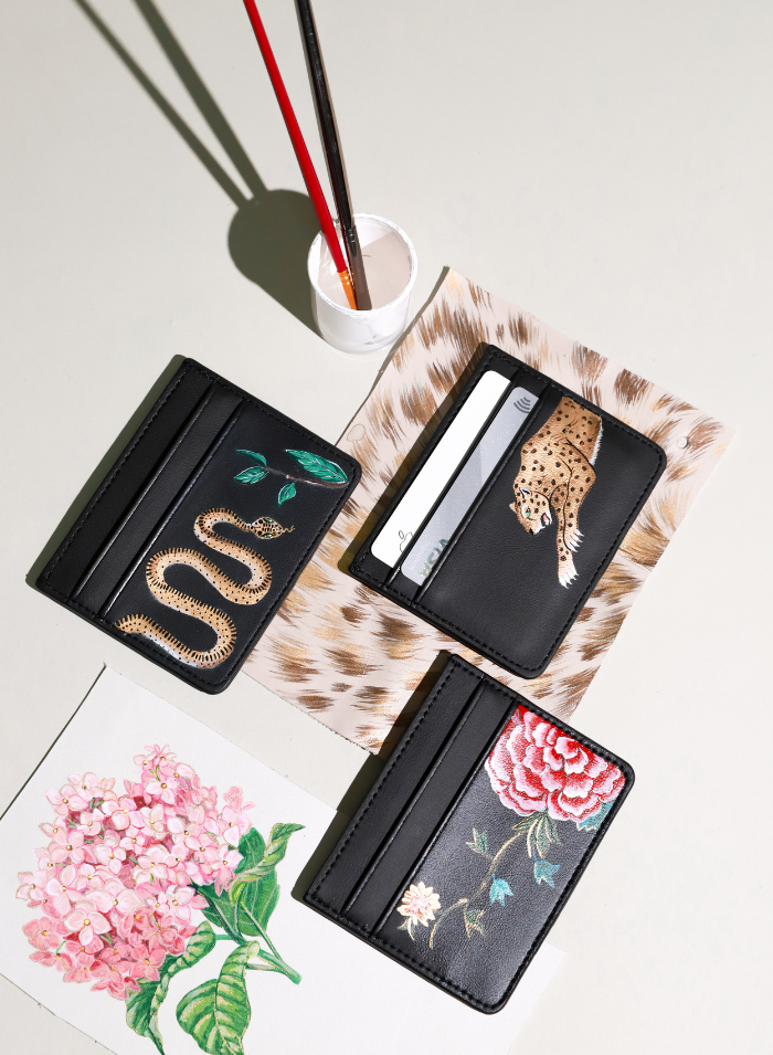 Leopard Black Cardholder
