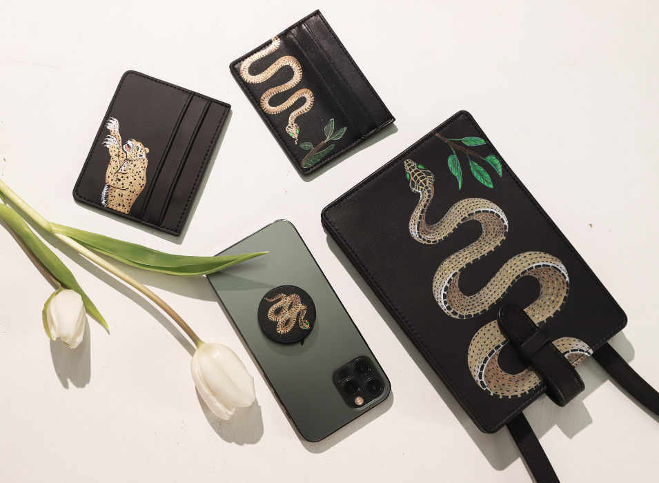 Serpent Black Cardholder
