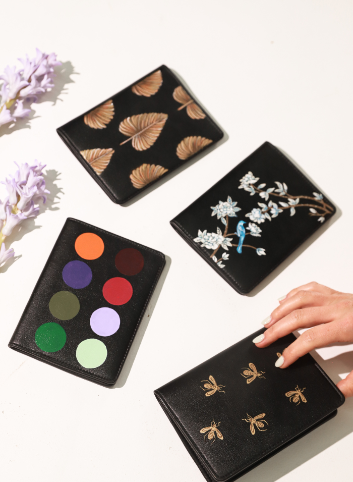 Metallic Bees Passport Holder