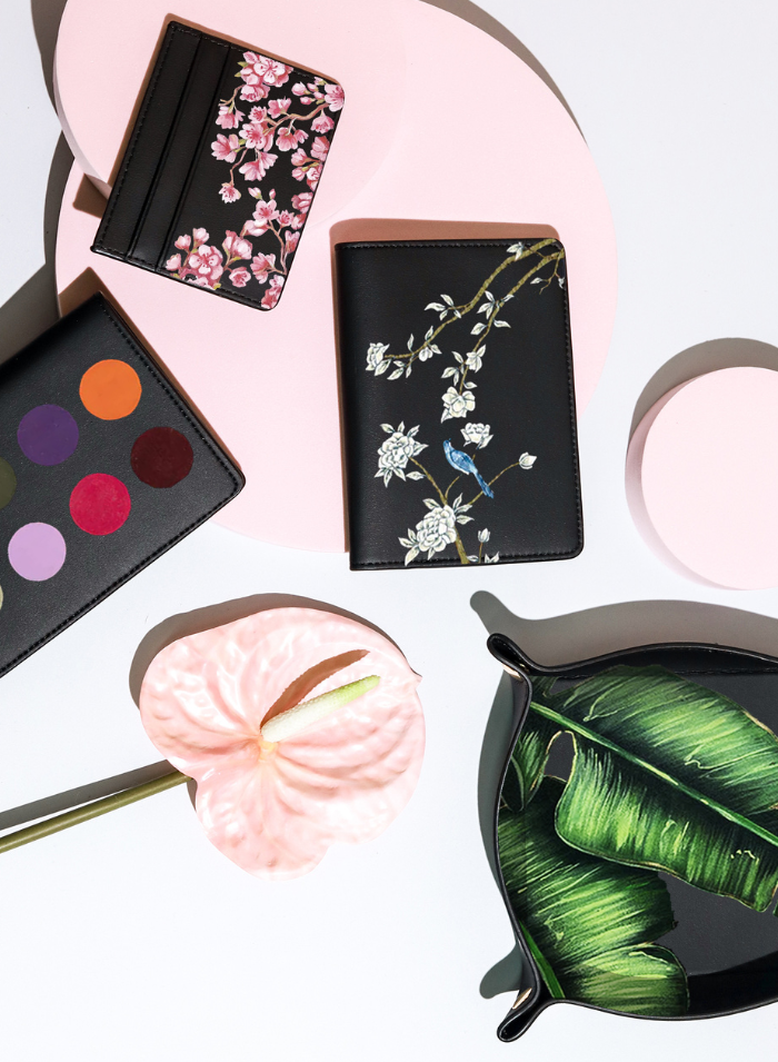 Cherry Blossom Black Cardholder