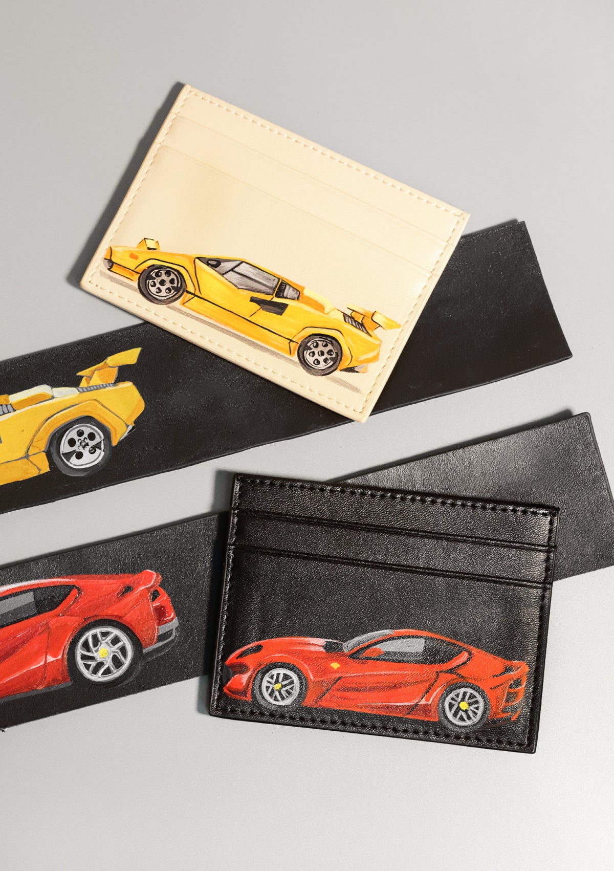 Yellow Bullet Beige Cardholder