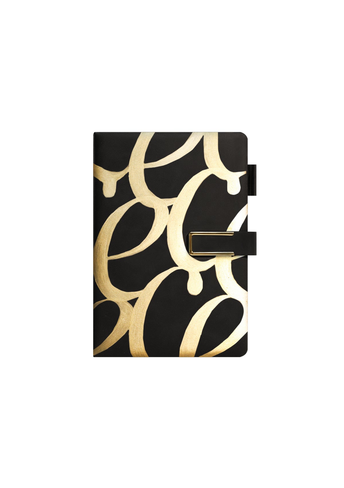 Monogram Pattern Black Journal