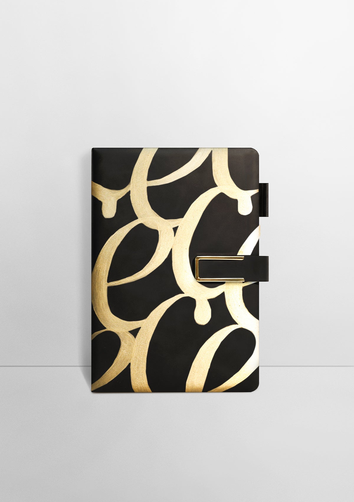 Monogram Pattern Black Journal