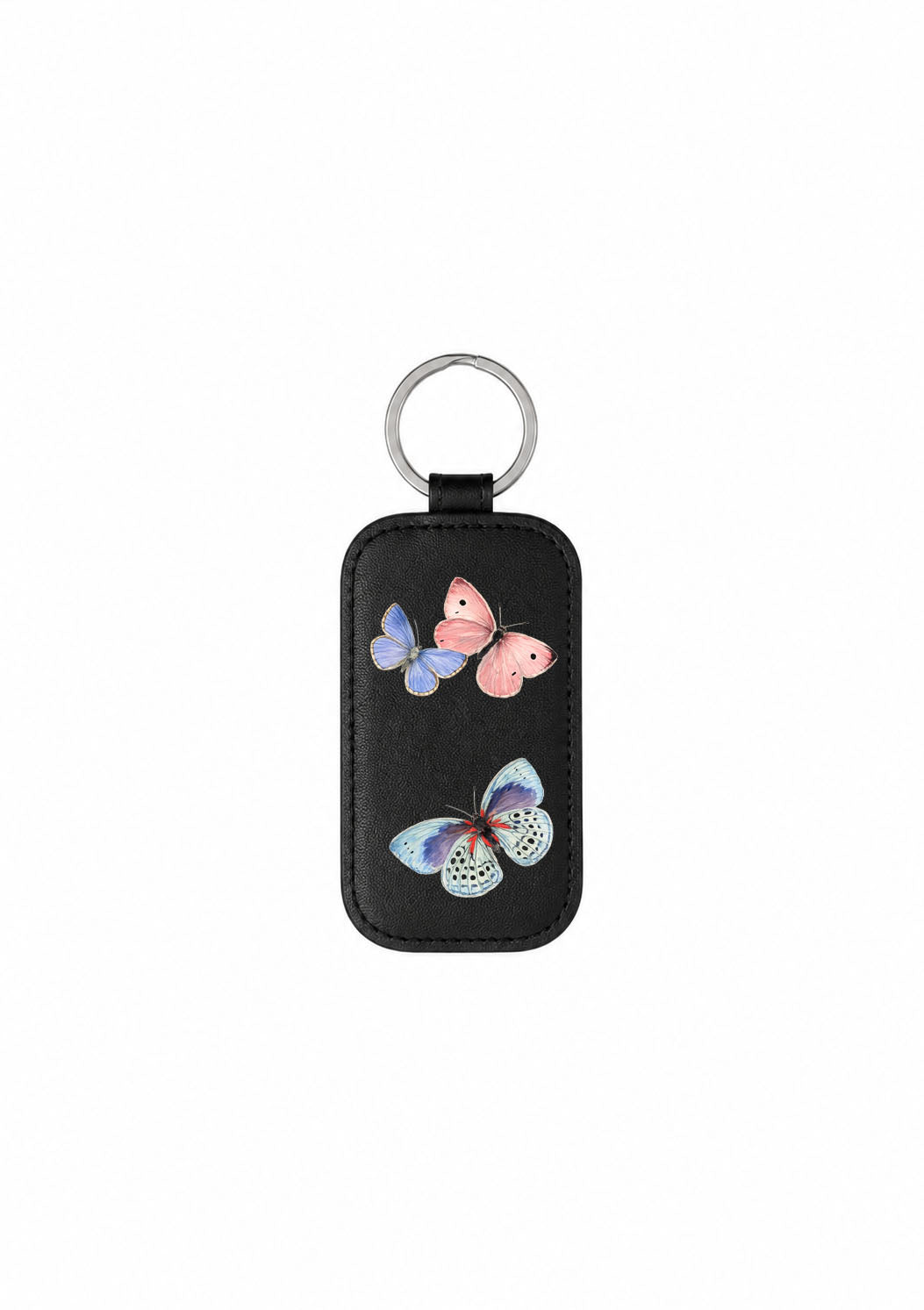Butterflies Black Keychain