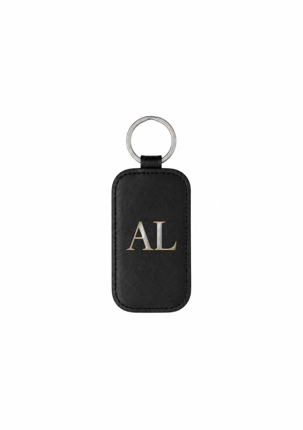 Monogram Black Keychain