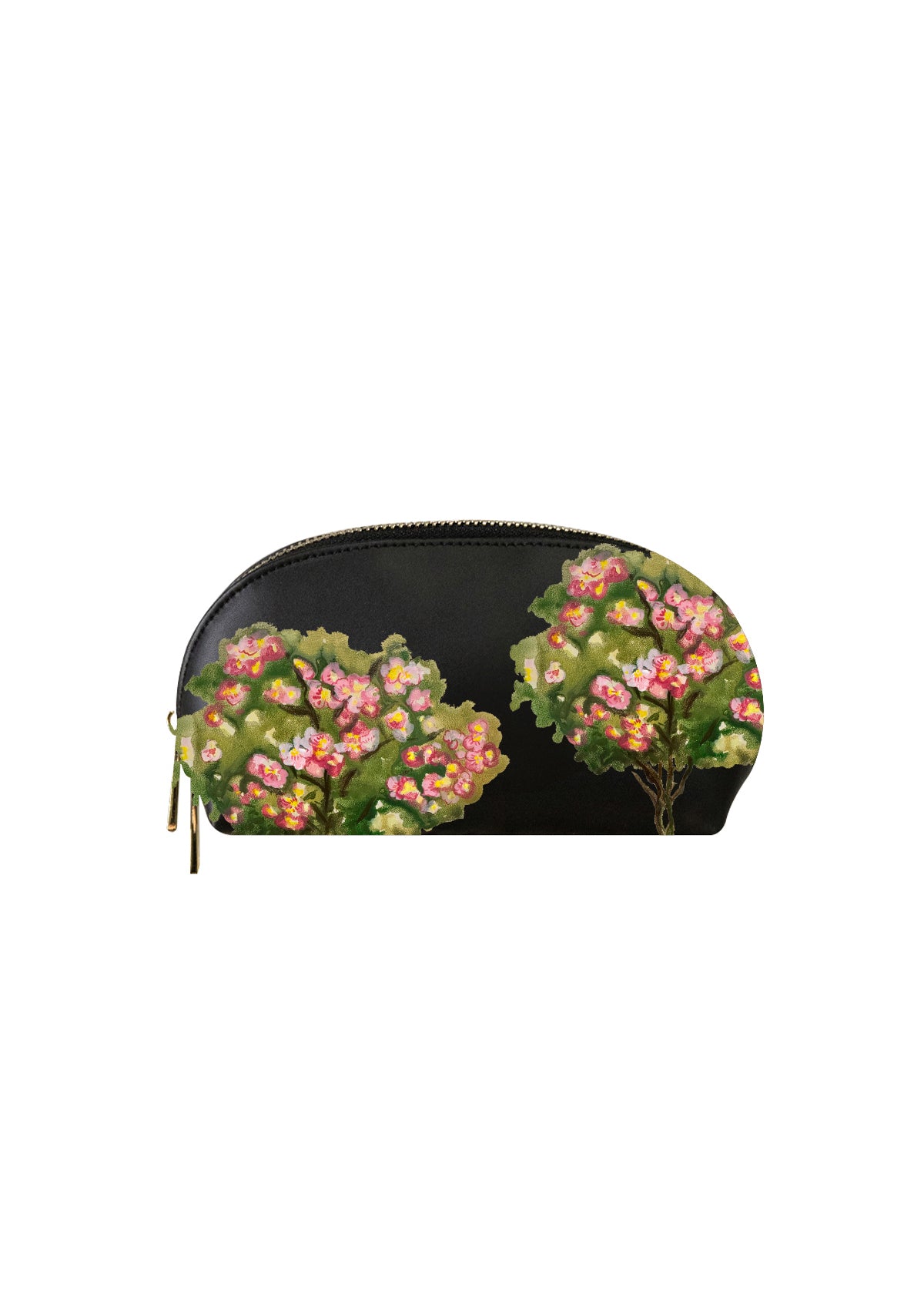 Magnolia Black Makeup Bag