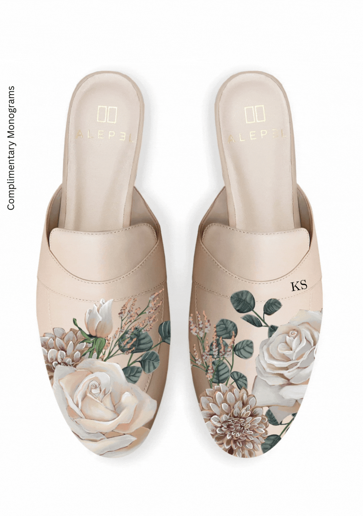 Bridal Bouquet Beige Mule