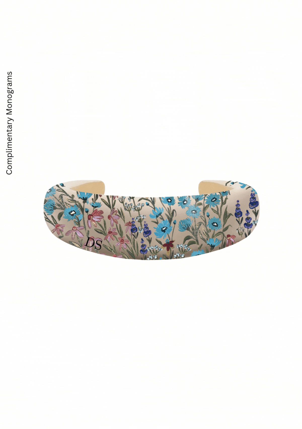 Floral Print Beige Headband