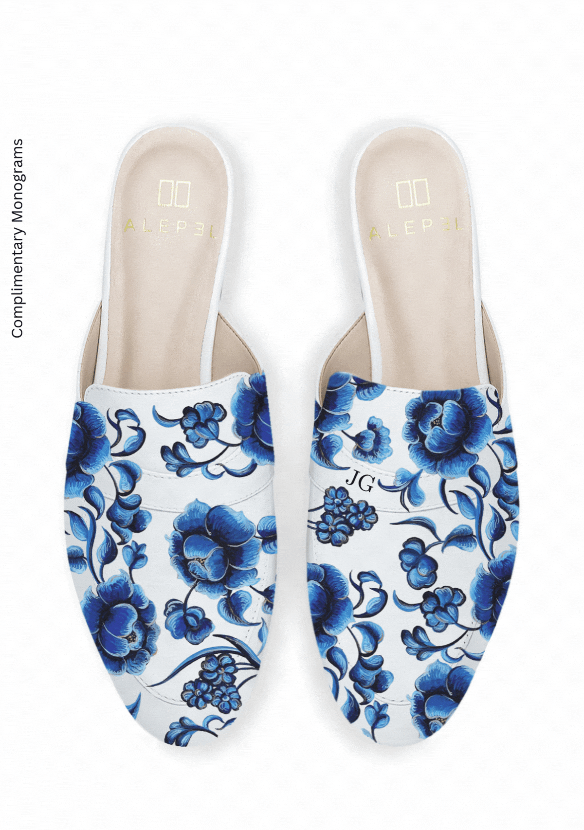 Parisian Flowers White Mule