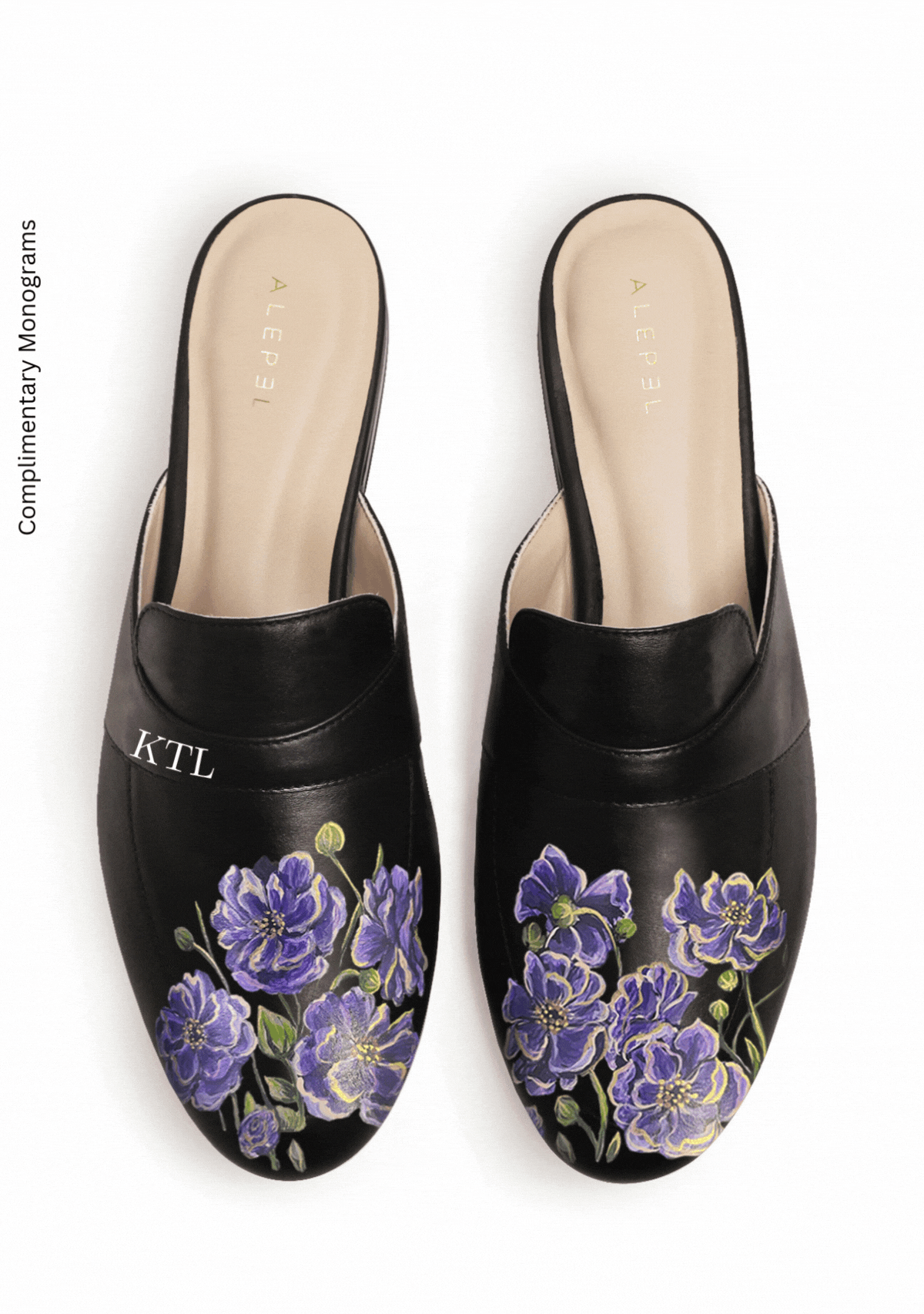 Cosmos Flowers Black Mule