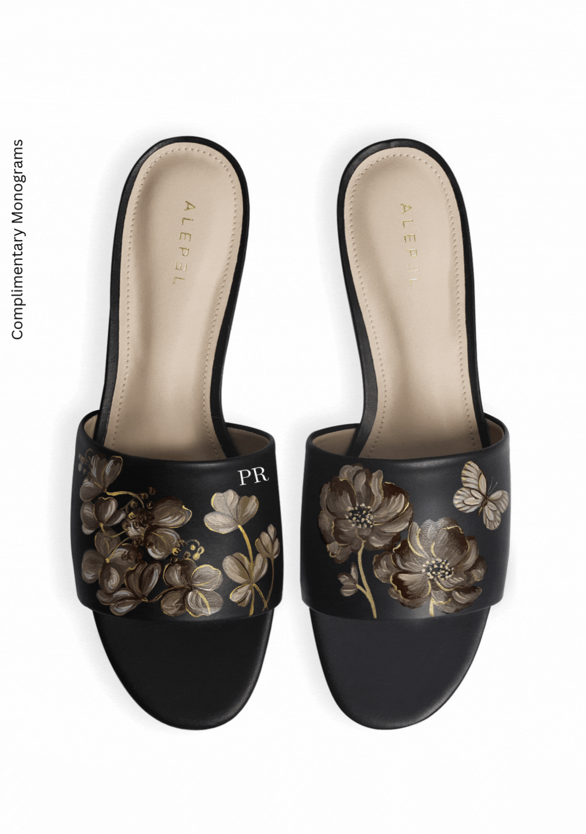 Coffee Flowers Black Slide