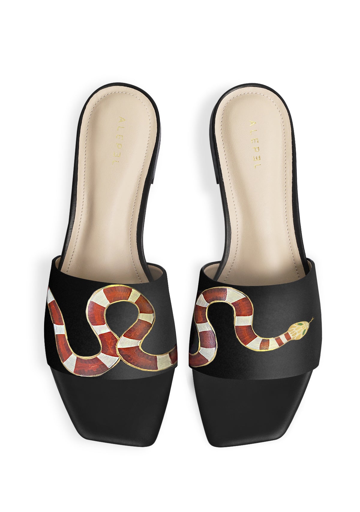 Gold Snake Black Square