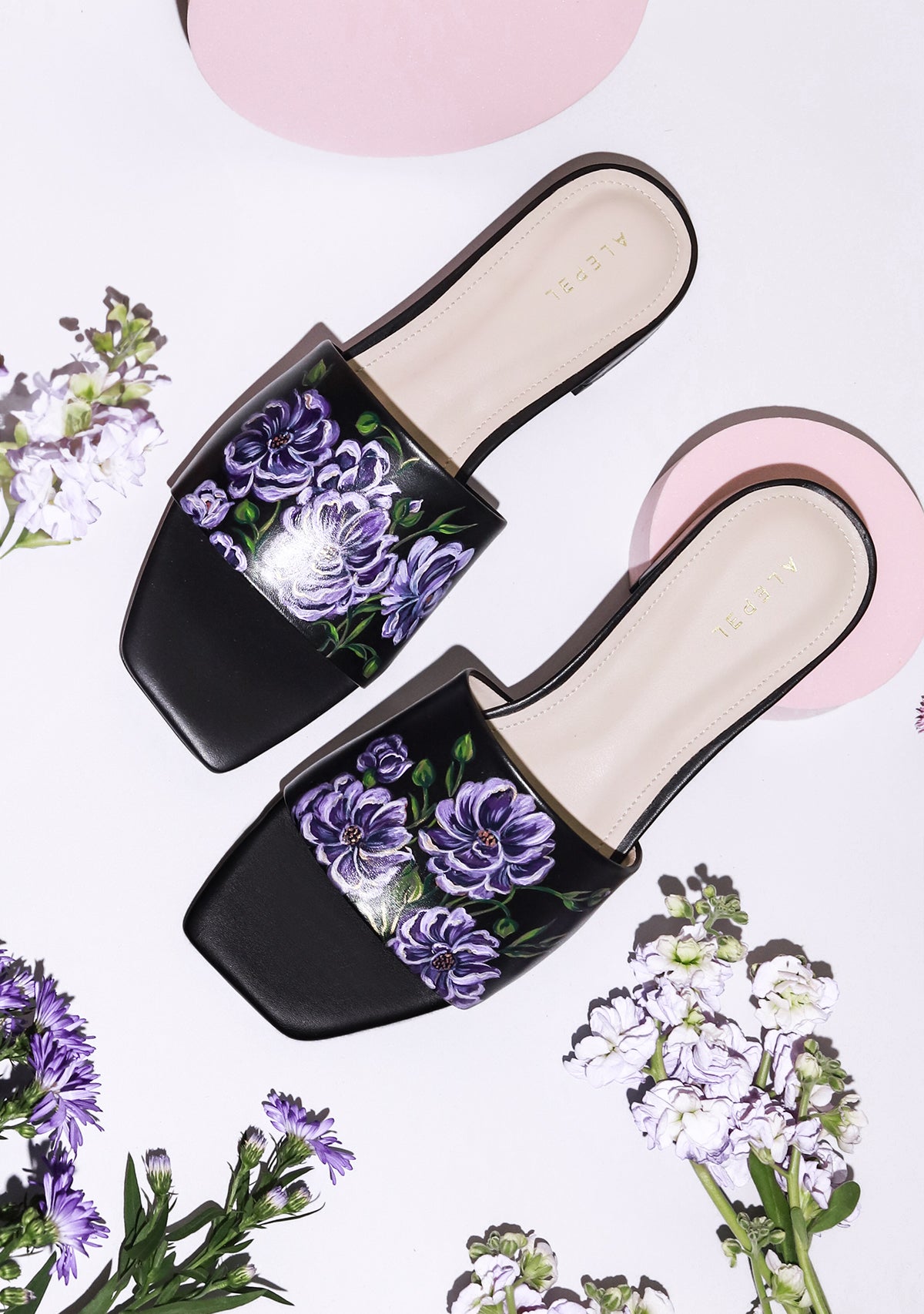 Cosmos Flower Black Square
