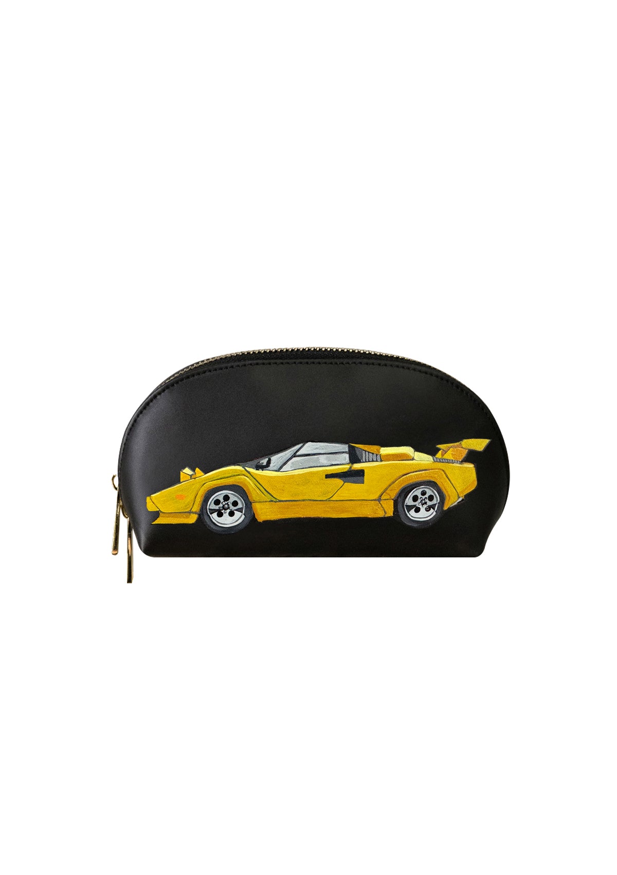 Yellow Bullet Black Makeup Bag