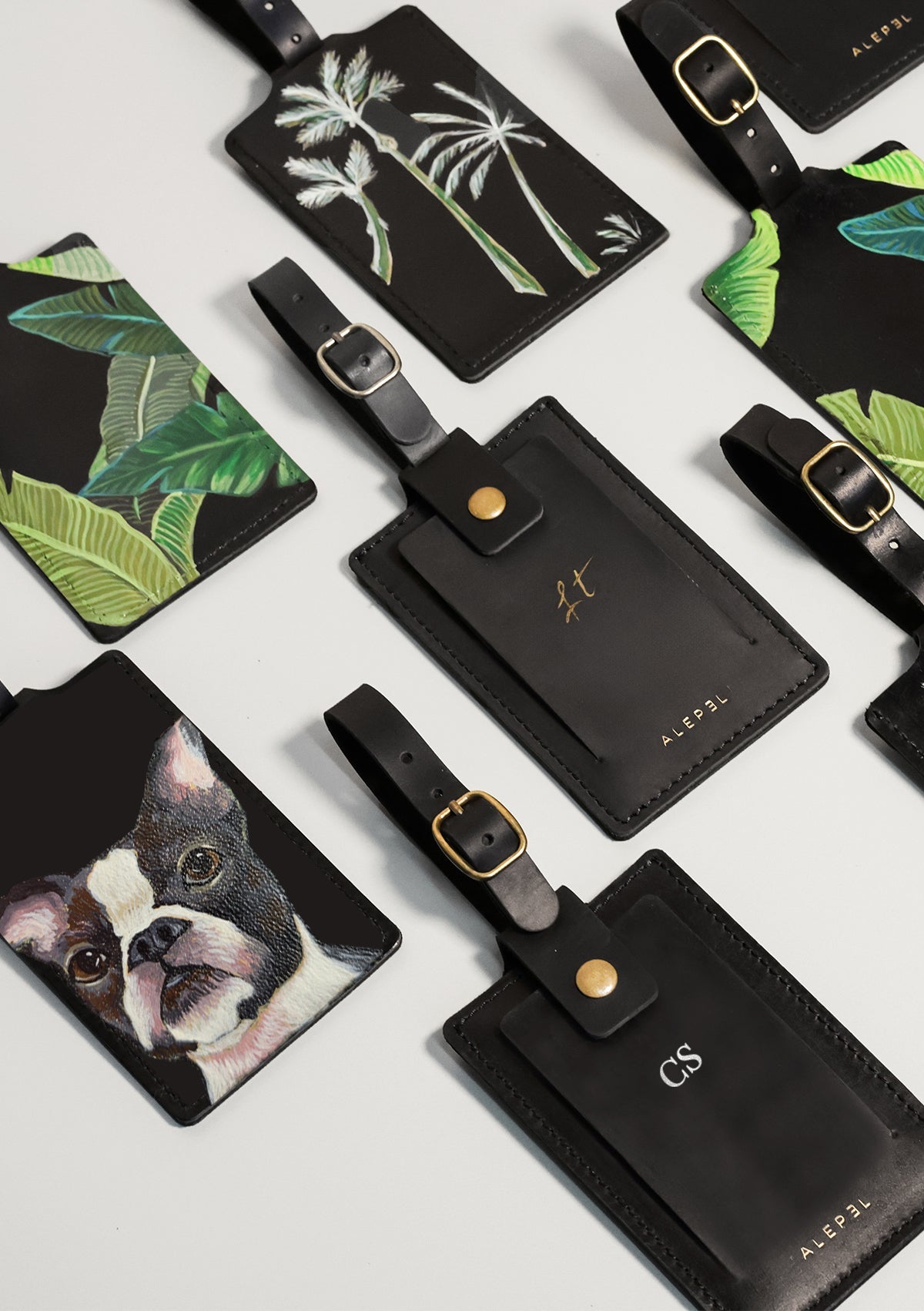Black Luggage Tag Custom Design - ALEPEL