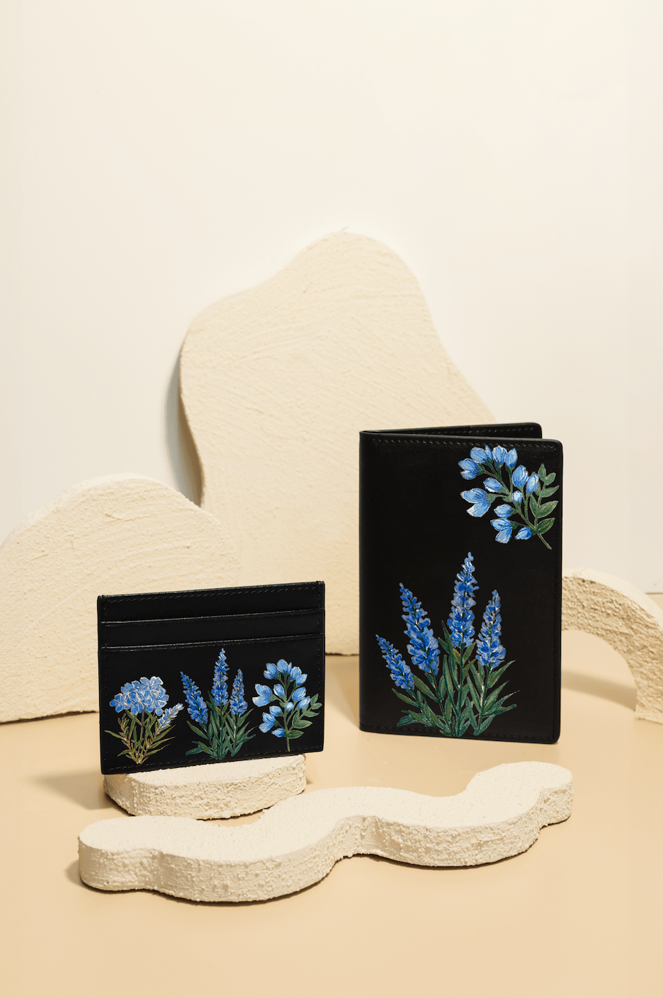 Blue Flowers Passport Holder - ALEPEL