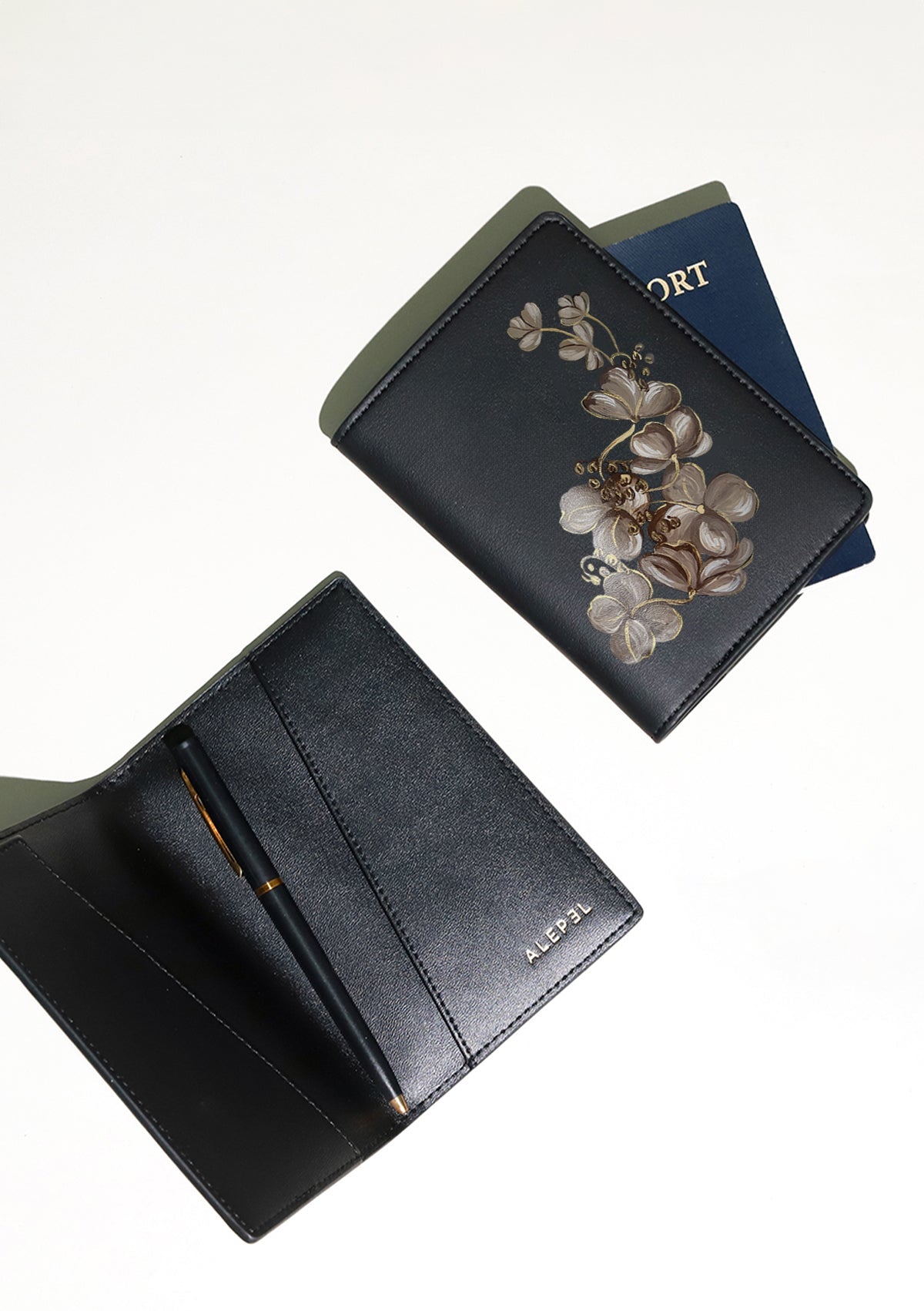 Coffee Flowers Passport Holder - ALEPEL