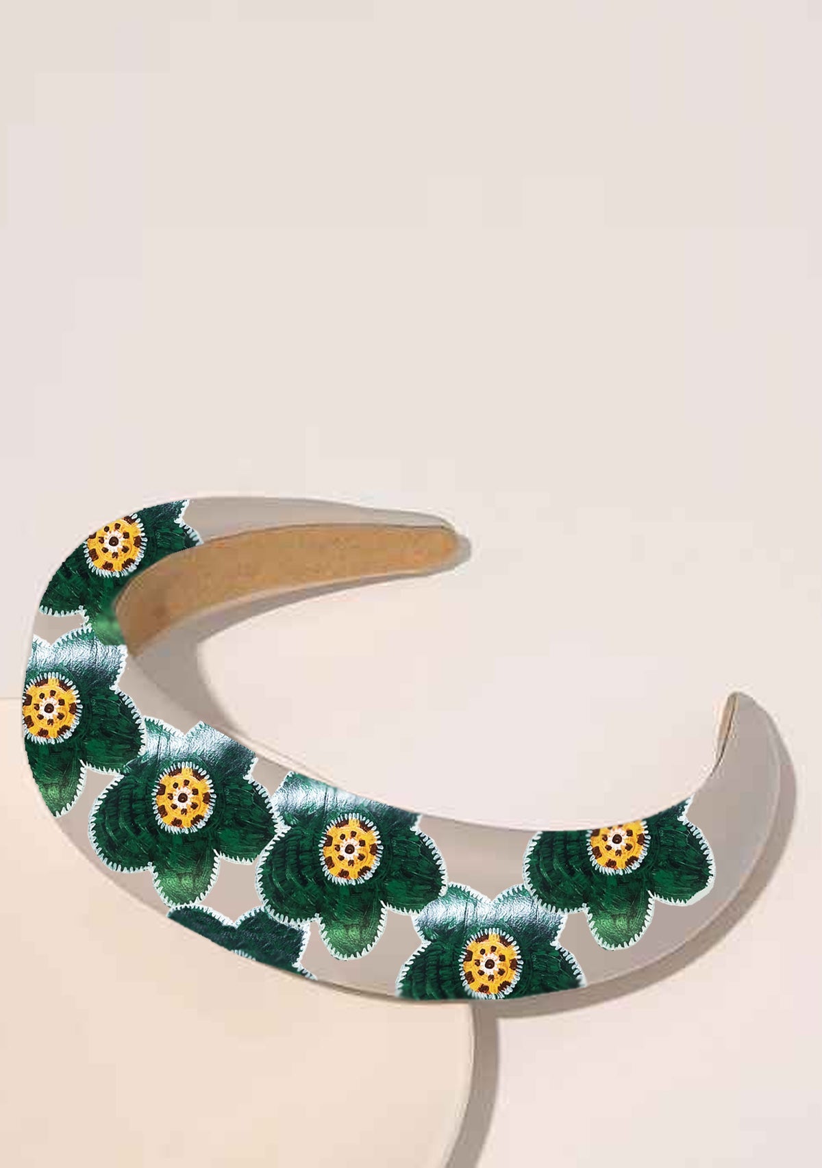 Crochet Beige Headband - ALEPEL