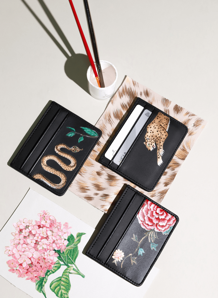 English Porcelain Black Cardholder - ALEPEL