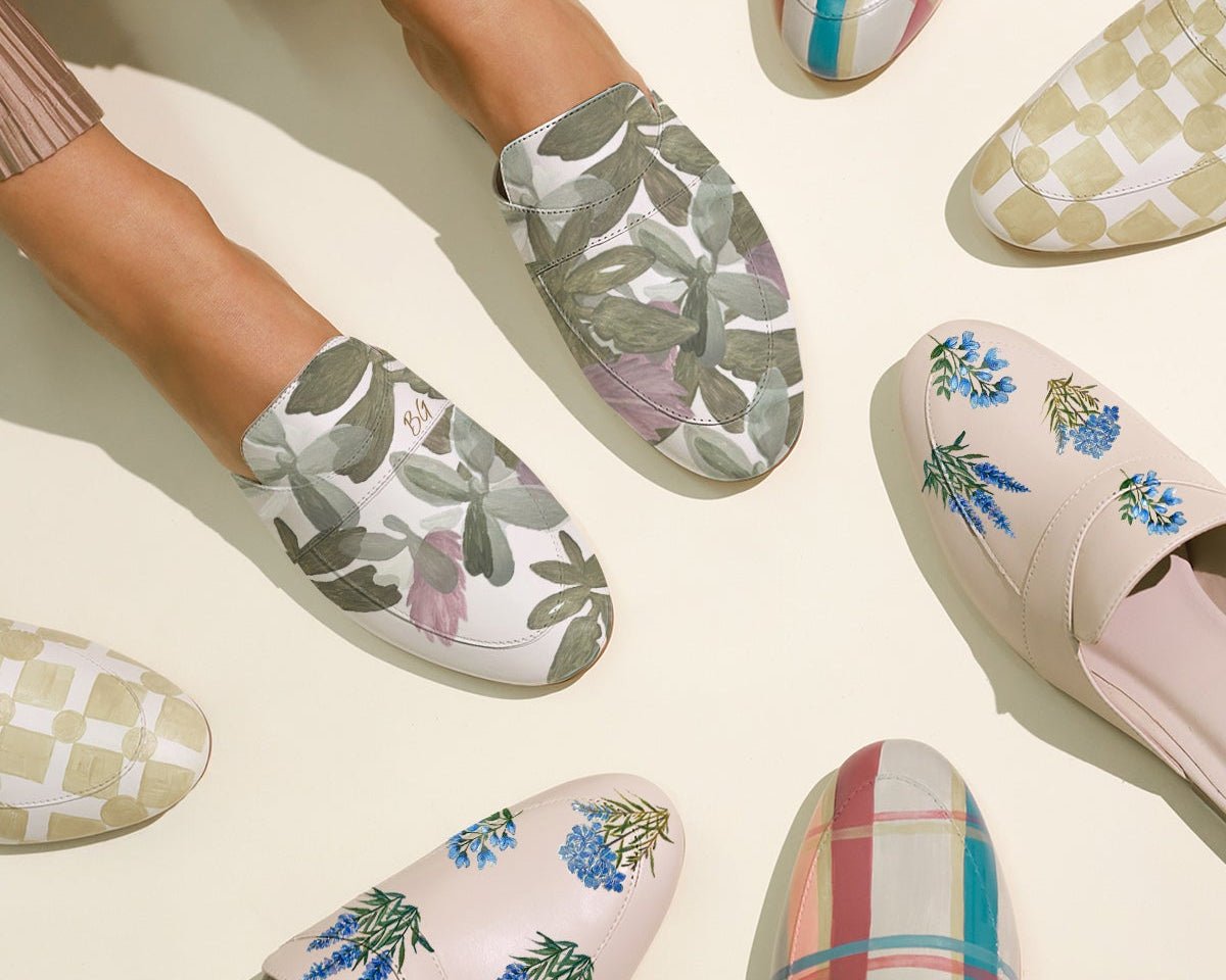 Fantasy Leaves White Mule - ALEPEL