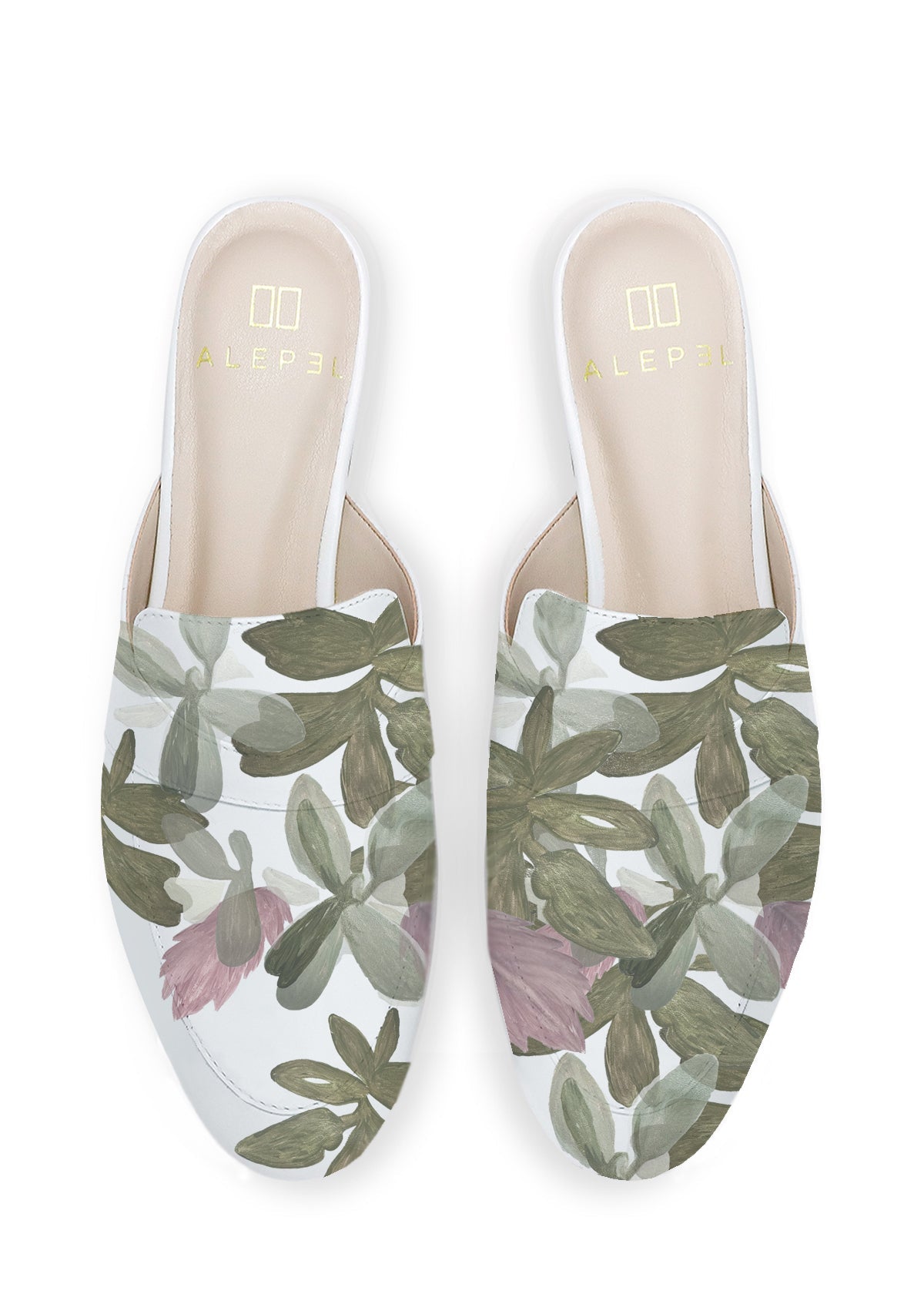 Fantasy Leaves White Mule - ALEPEL
