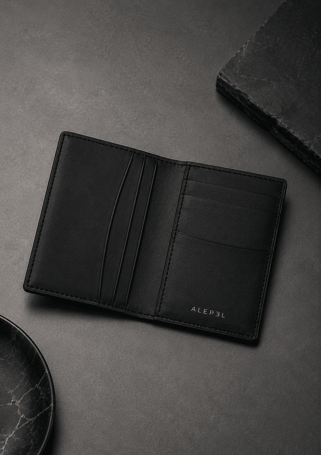 Horsepower Black Bifold Wallet - ALEPEL
