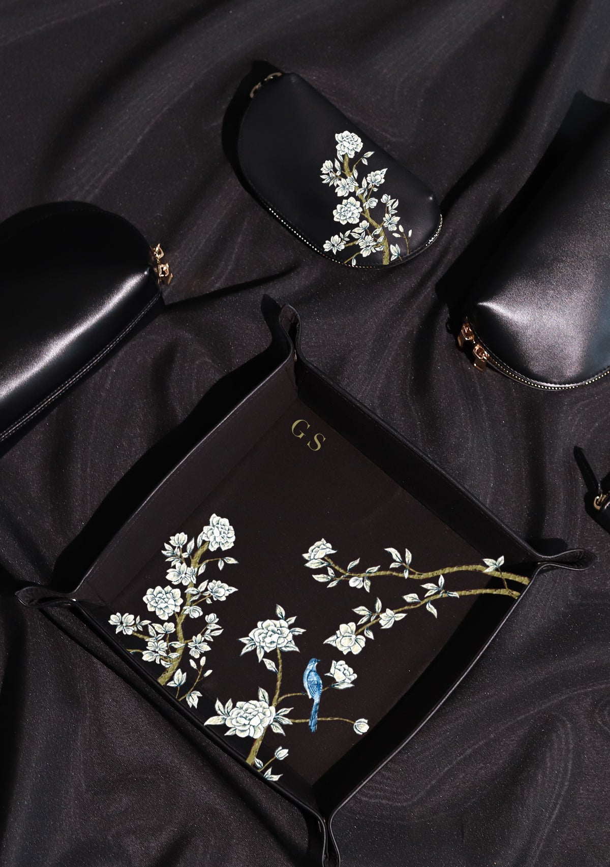 Japanese Garden Black Tray - ALEPEL