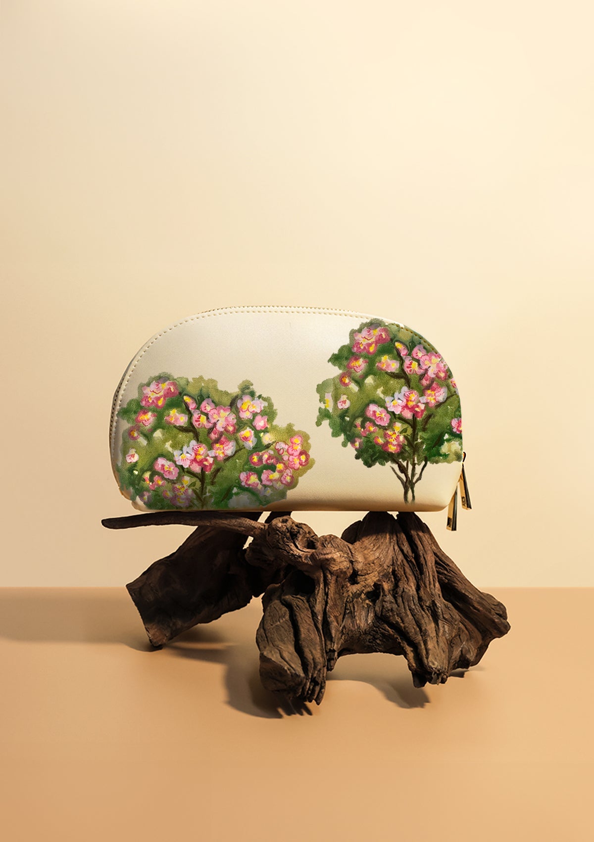 Magnolia Beige Makeup Bag - ALEPEL