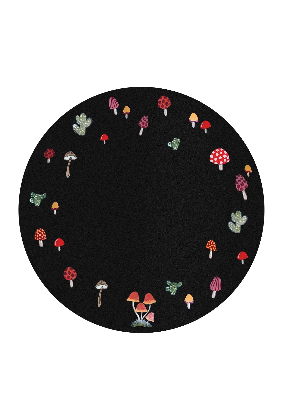 Mushroom Black Placemat - ALEPEL