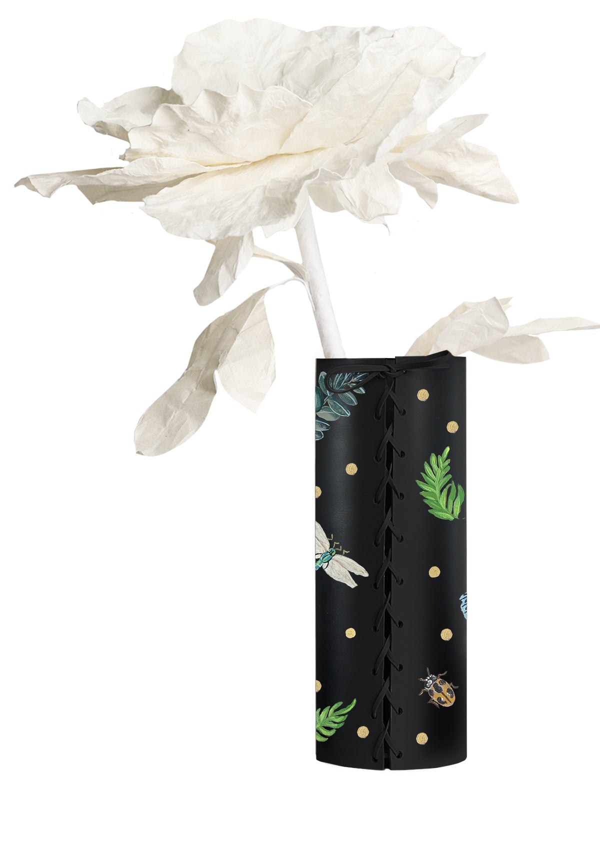 Polka Dots Black Vase - ALEPEL
