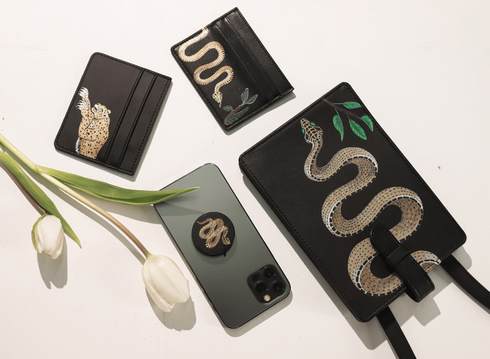 Serpent Black Cardholder - ALEPEL