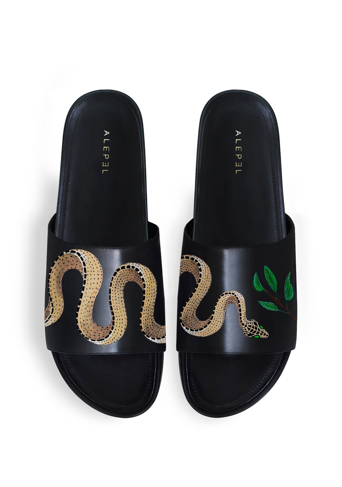 Serpent Black Slip On - ALEPEL