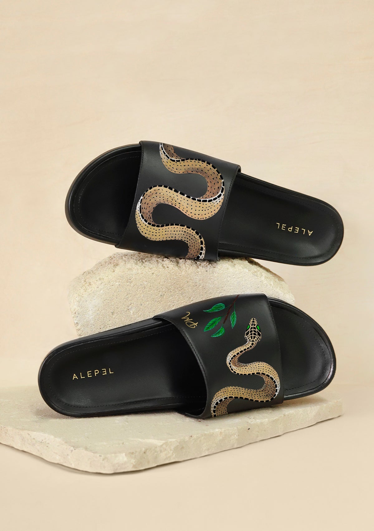 Serpent Black Slip On - ALEPEL
