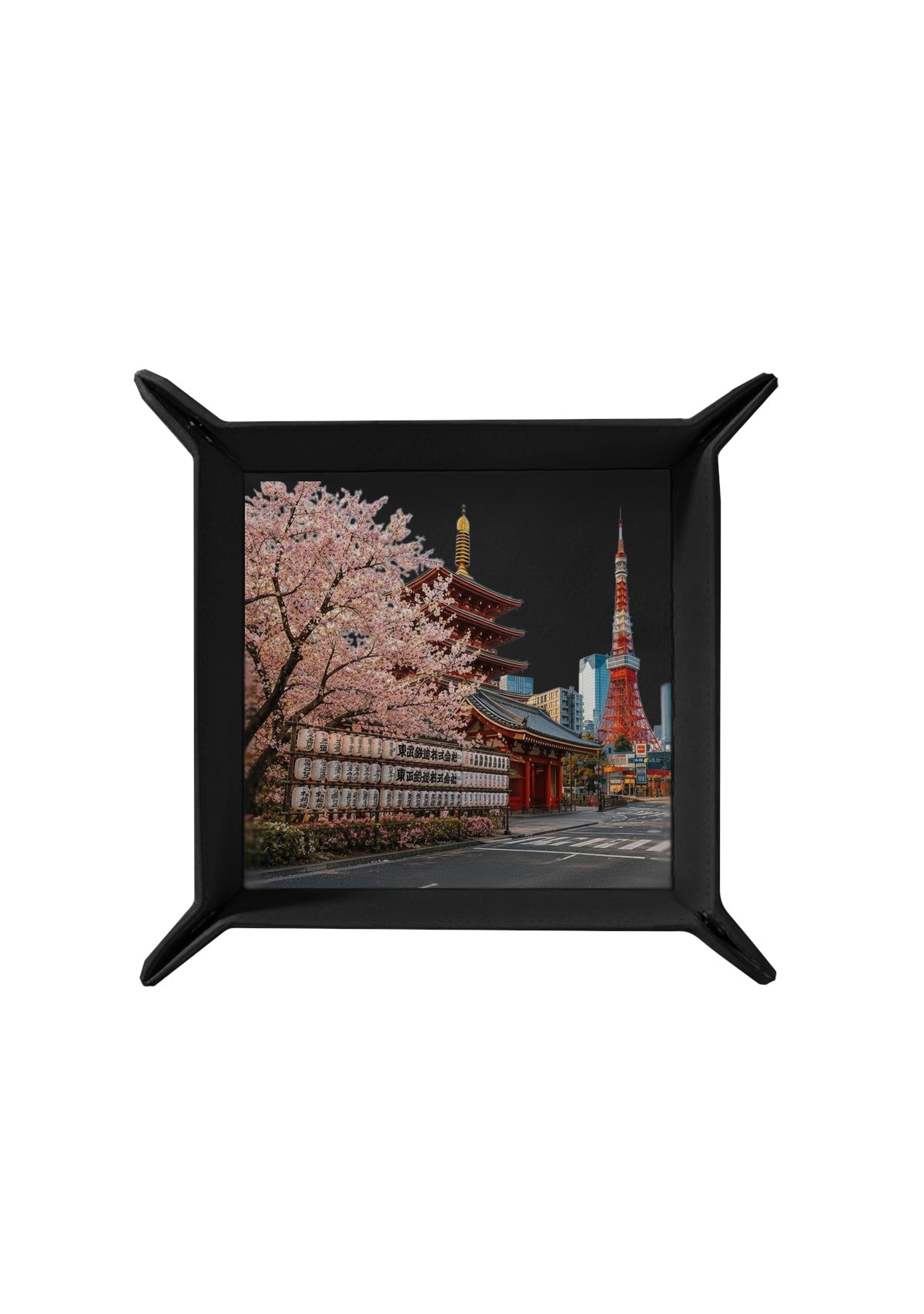 Tokyo Cityscape Black Tray - ALEPEL