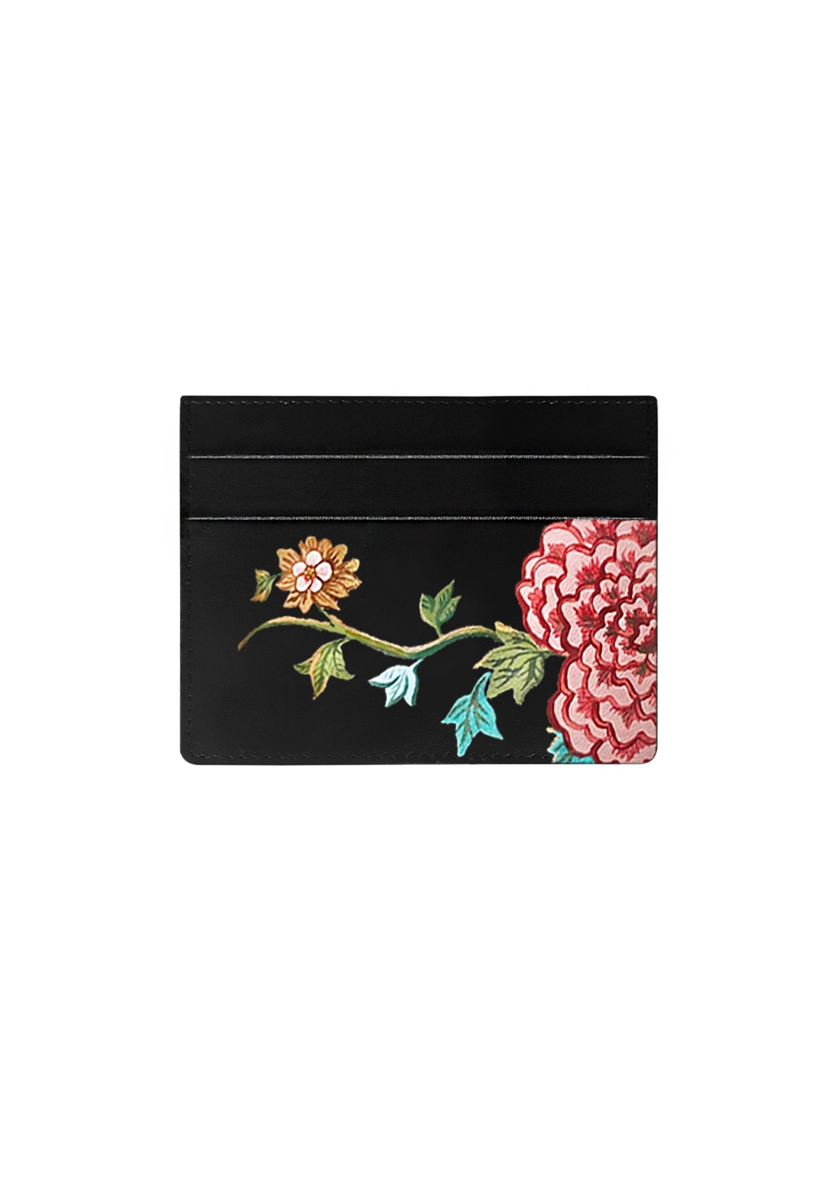 English Porcelain Black Cardholder