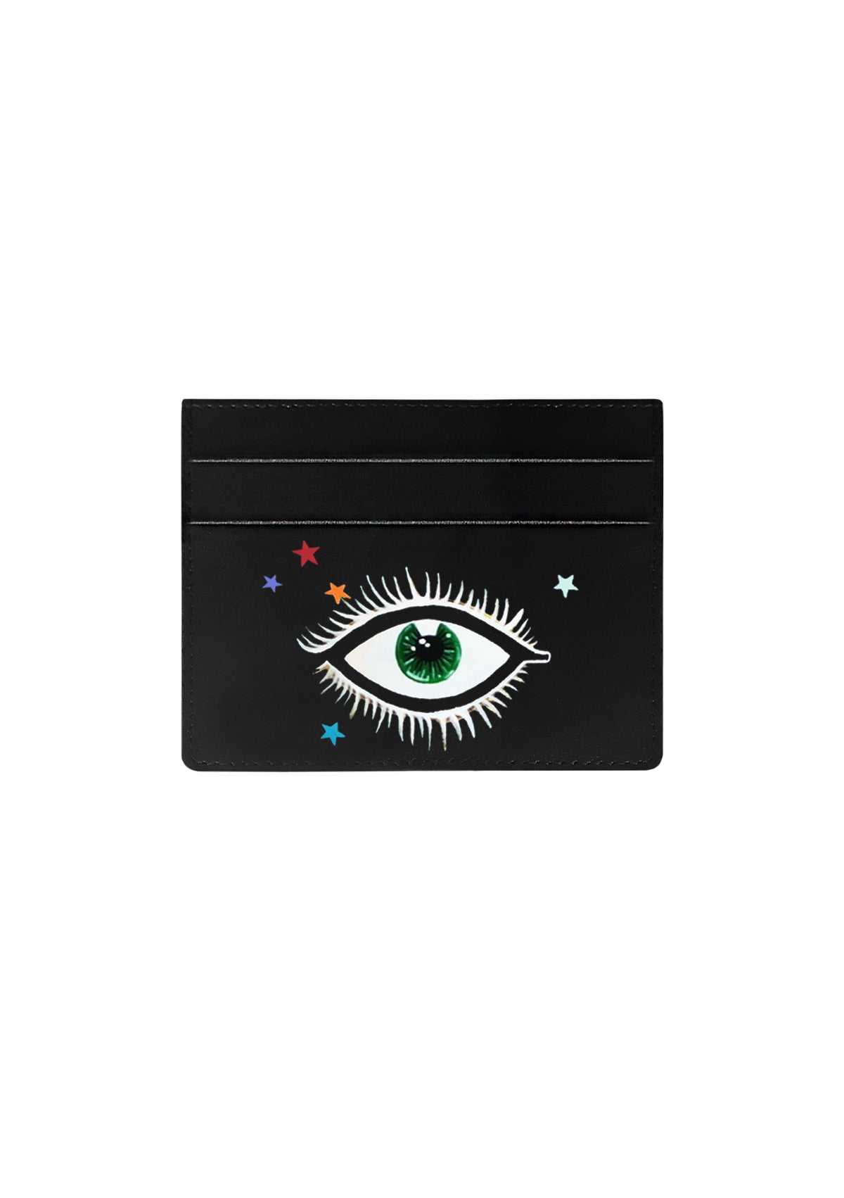 Eyes and Stars Black Cardholder