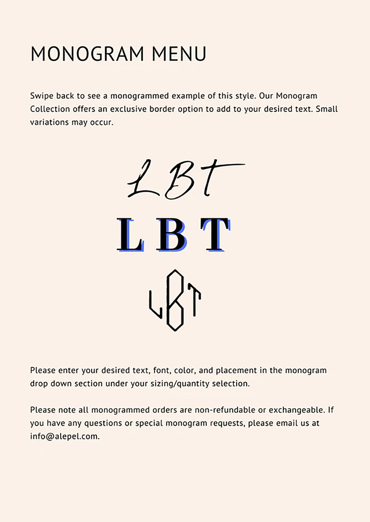 Monogram Brown Placemat