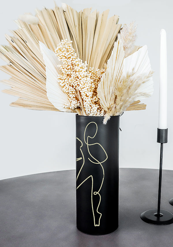 Carrie Black Vase