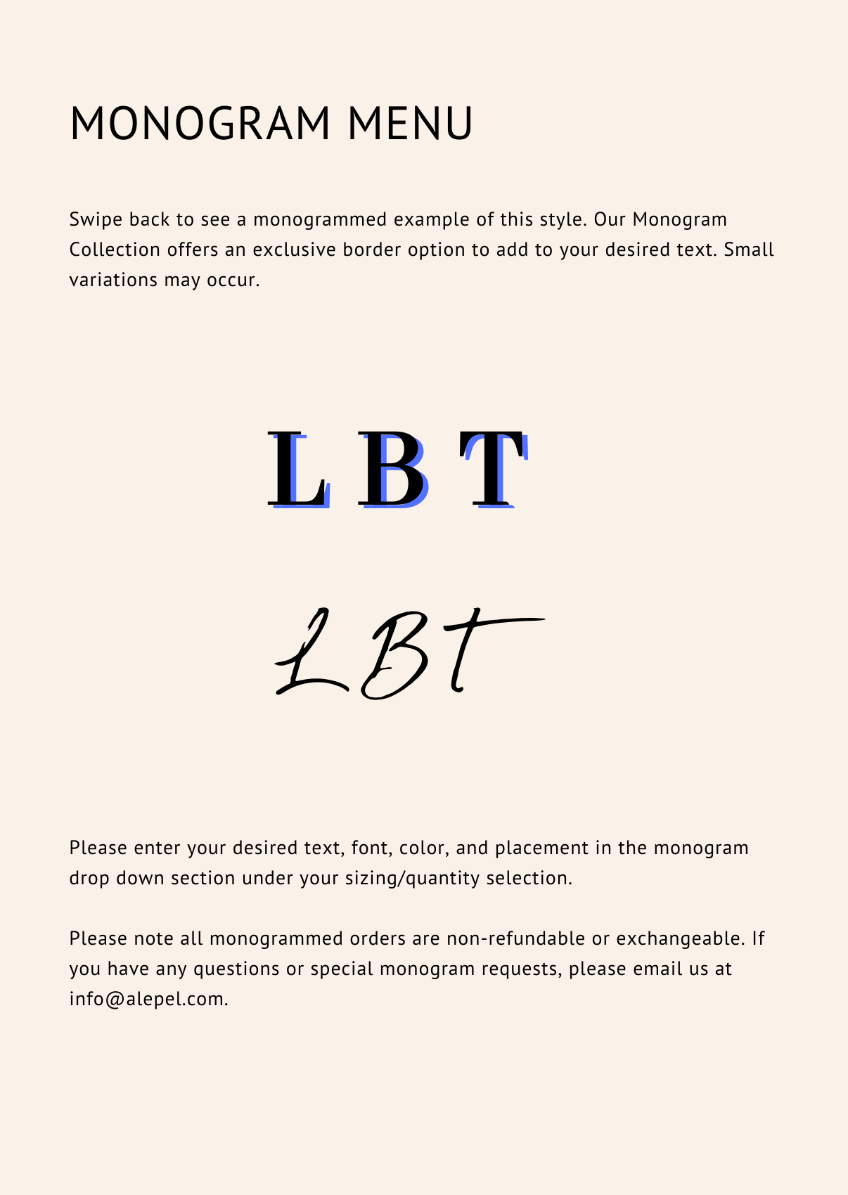 Monogram Beige Square