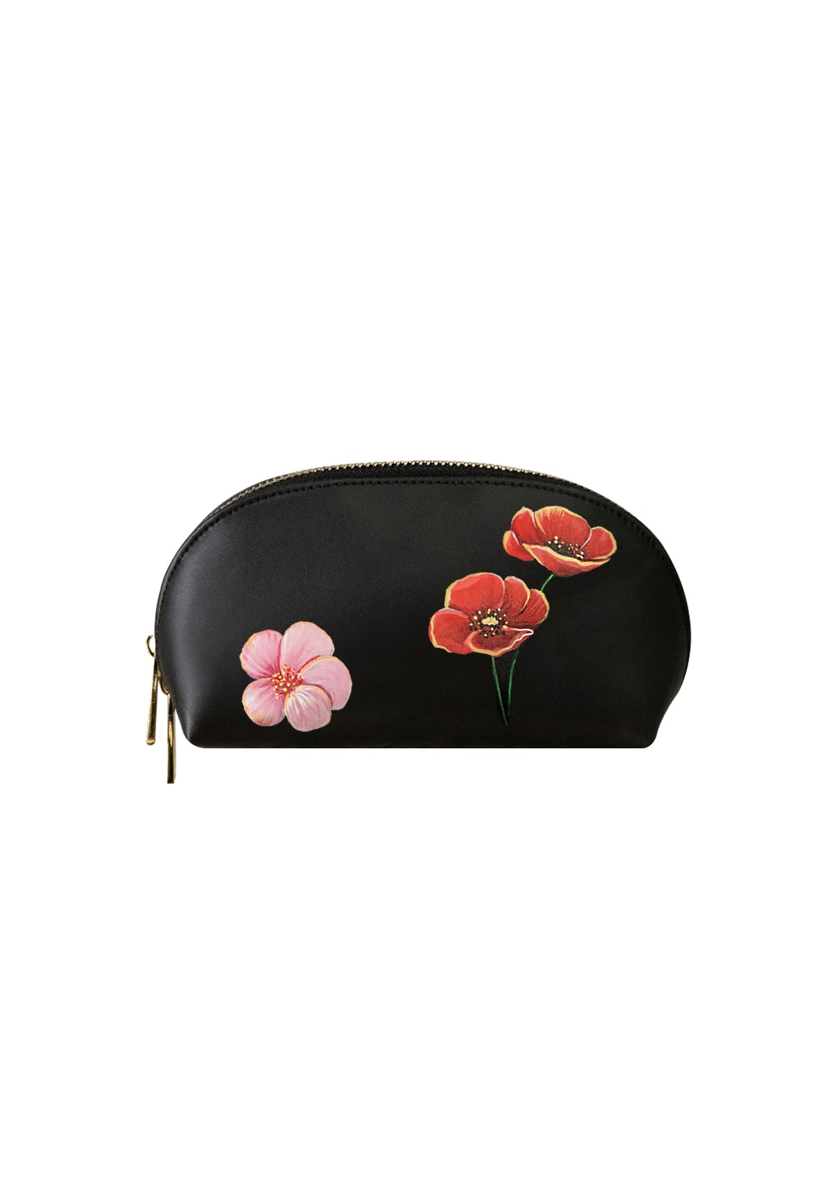 Poppy Black Makeup Bag