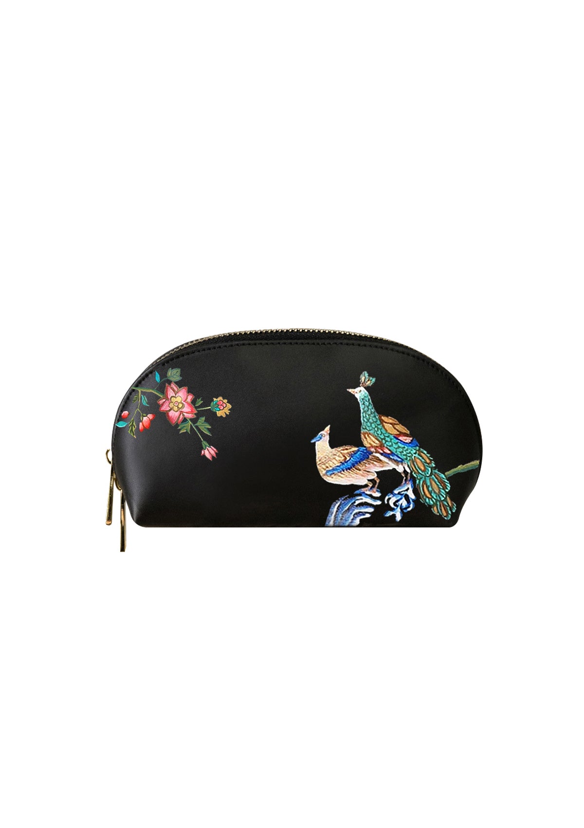 English Porcelain Black Makeup Bag