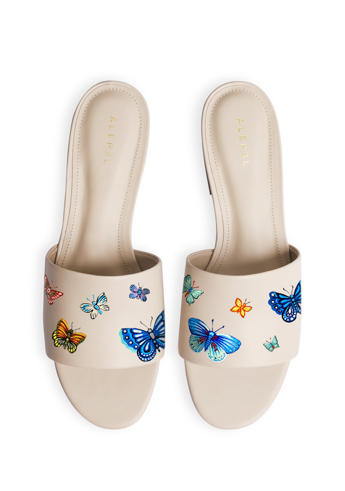 Butterflies Beige Slide
