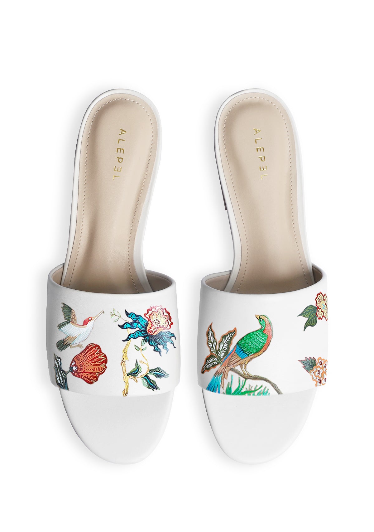 Bird Floral White Slide