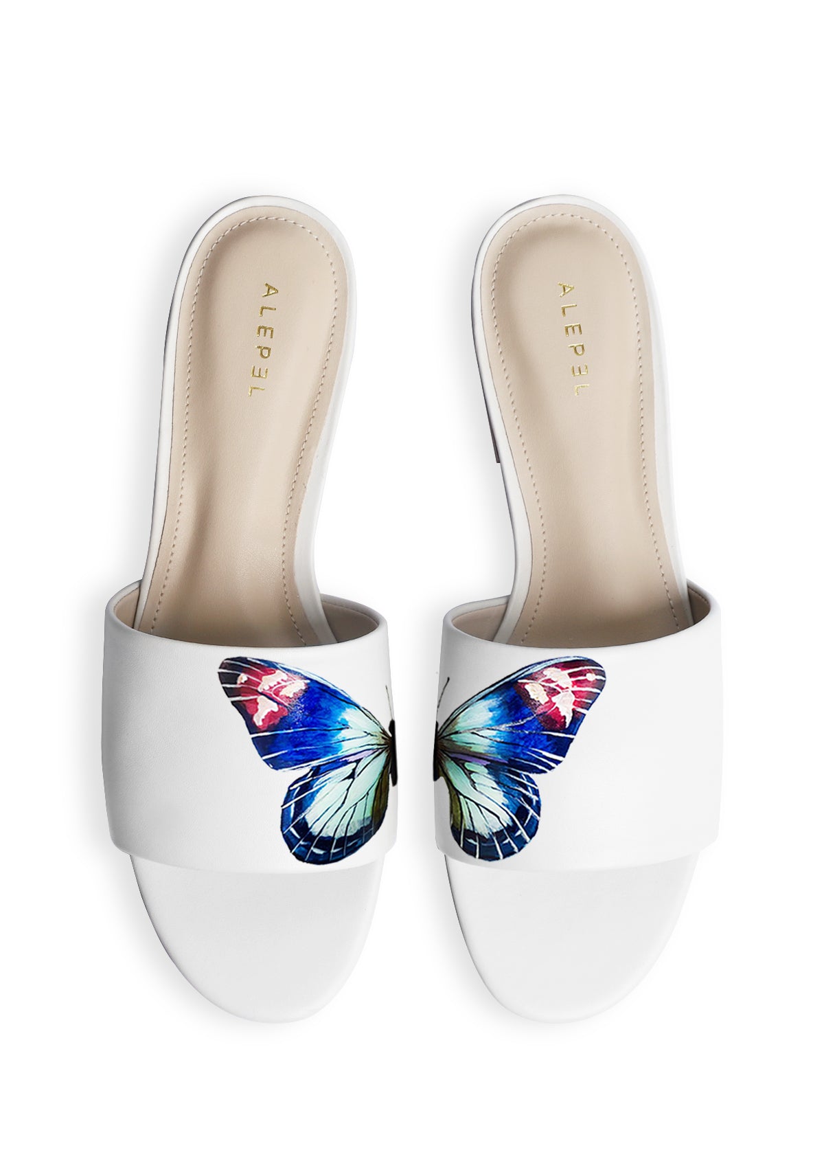Butterfly Wings White Slide