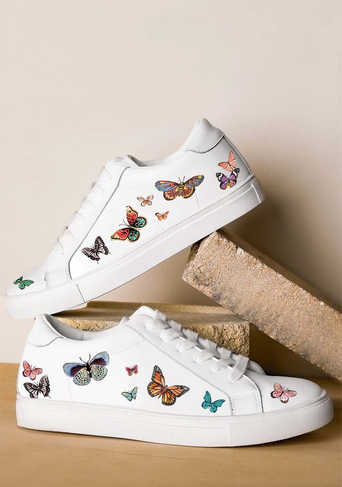 Butterflies White Sneaker