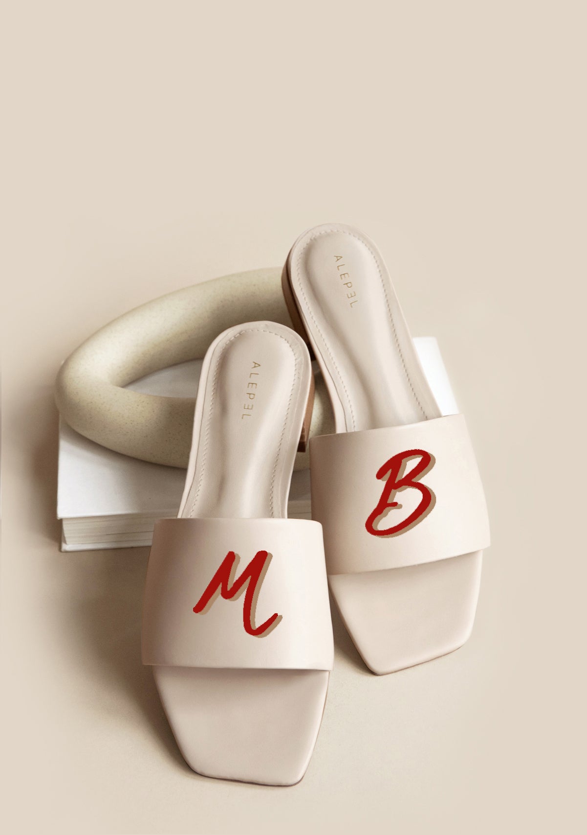 Monogram Beige Square