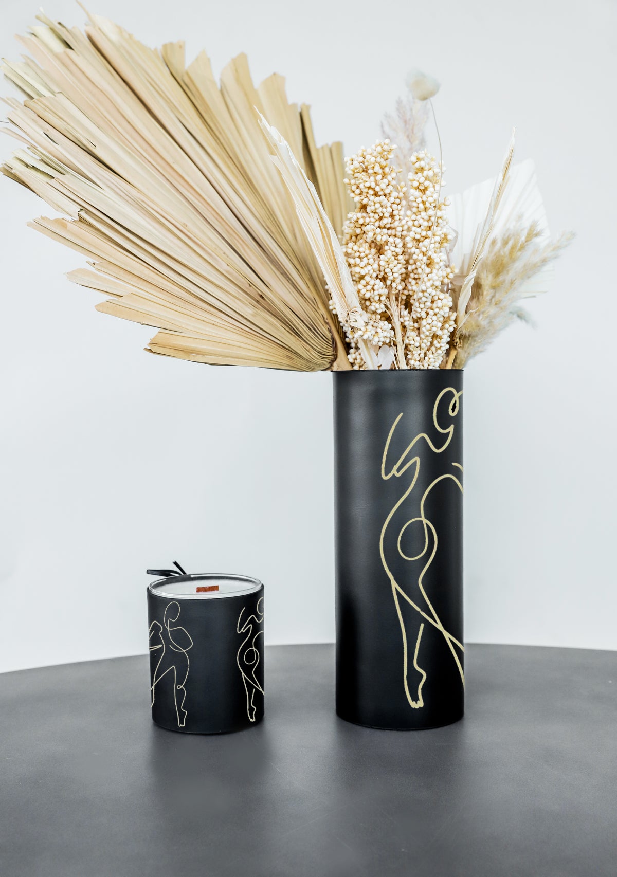 Carrie Black Vase