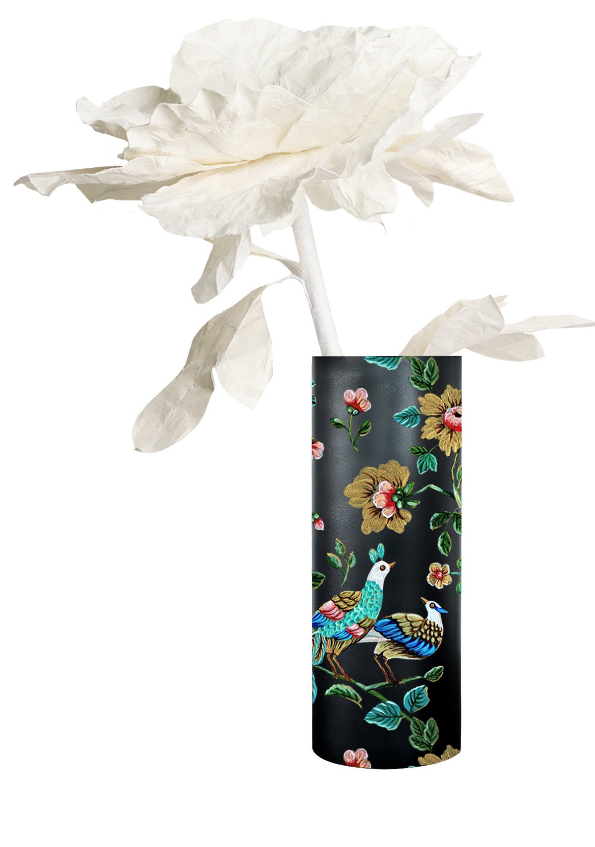 English Porcelain Black Vase