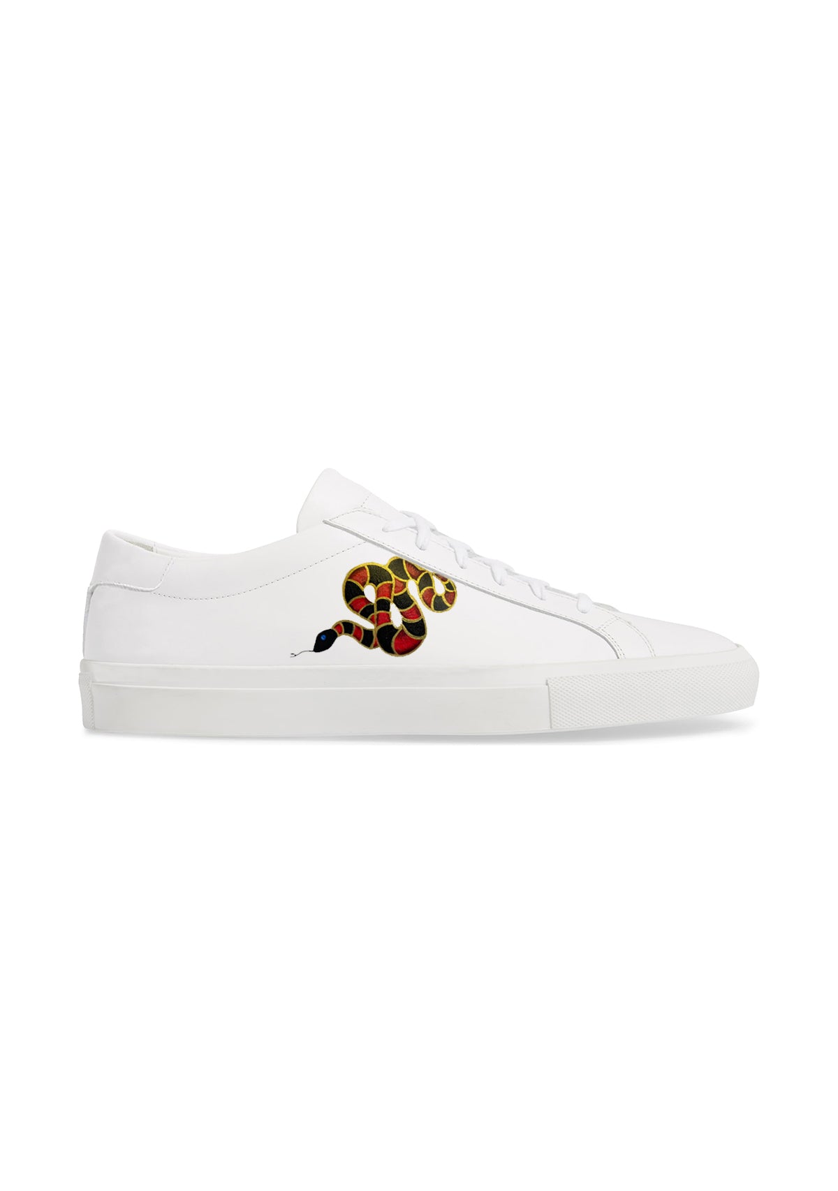 Gold Snake White Sneaker