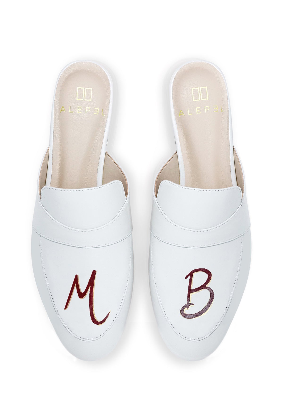 Monogram White Mule